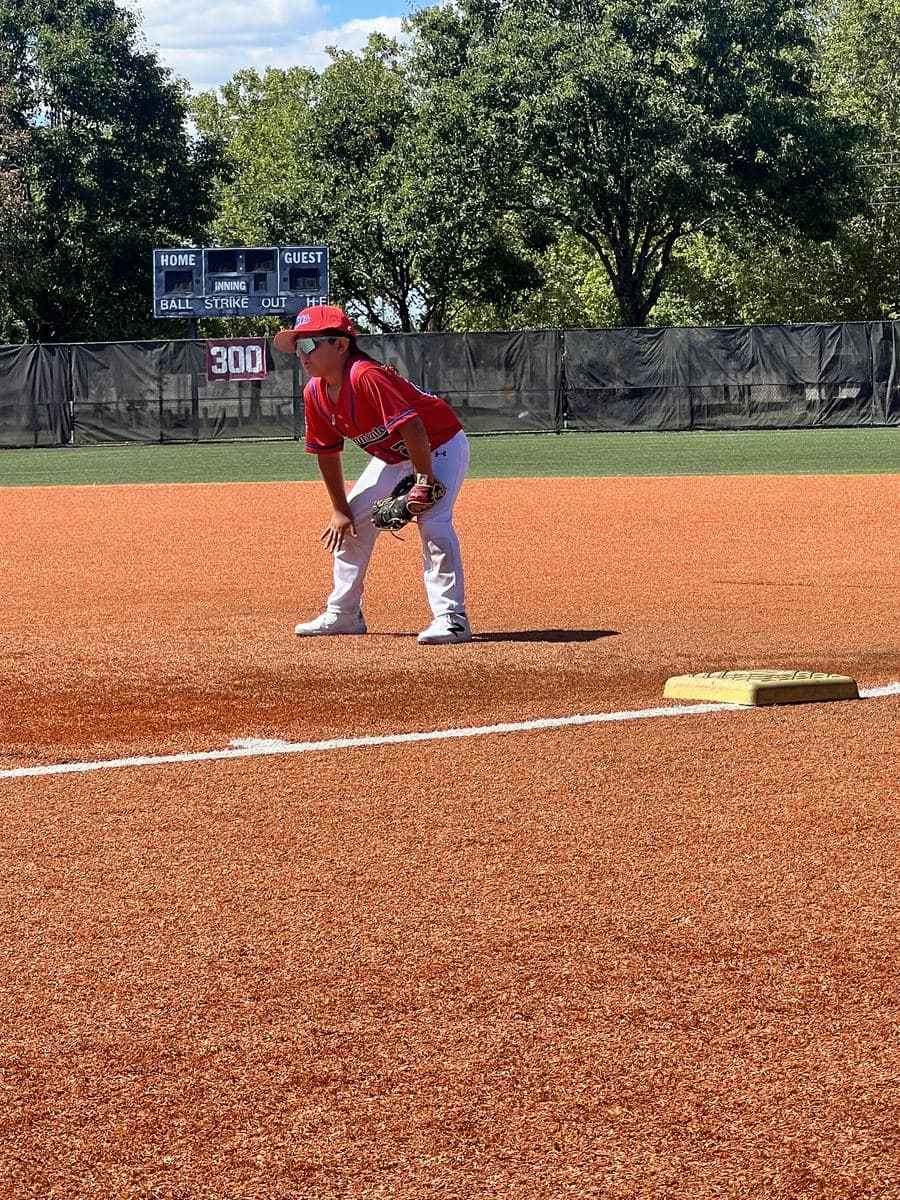 Player at first base